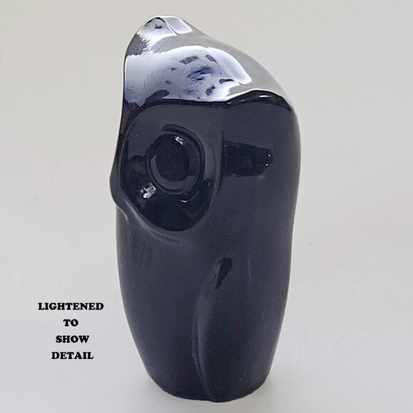 🦉Black Onyx 𝐎𝐖𝐋 Wisdom Knowledge Spirit Animal Totem Crystal - 3" Tall - Picture 6 of 11